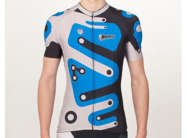 Tricou ciclism cu mânecă scurtă KEREKVAR EXPERT albastru 