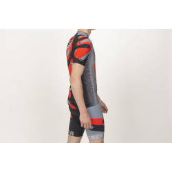 Tricou ciclism cu mânecă scurtă KEREKVAR EXPERT rosu