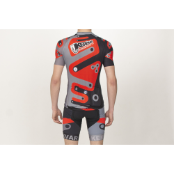 Tricou ciclism cu mânecă scurtă KEREKVAR EXPERT rosu